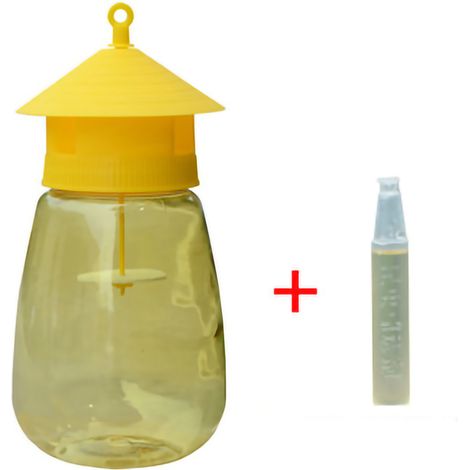Piège à mouches en plastique efficace pour la cuisine, comprenant une bouteille réutilisable, pour les goyaves, les tomates et les légumes. (1/4)