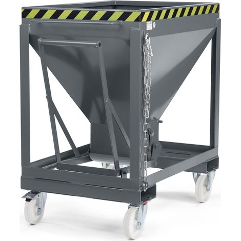 RR Industrietechnik Silowagen Typ RSLF 600dm³ fahrbar RAL 7005 Mausgrau