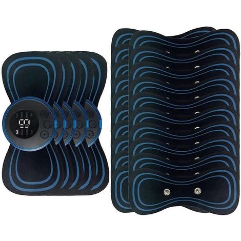 Lot de 20 patchs de massage cervical électriques portables et intelligents à microcourant EMS rechargeables pour la relaxation musculaire (1/5)