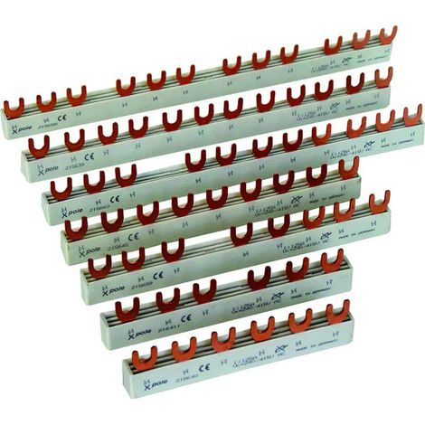 Eaton Barra colectora de fases, 2 fases, 10qmm, Conexión de horquilla, 12SU, 215641