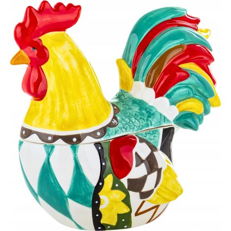 Boîte avec couvercle, figurine de coq en céramique de Pâques, 26 cm, décoration (1/5)