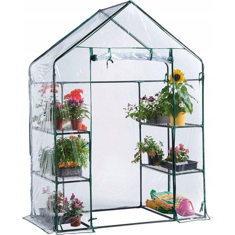 Geko SM3 Gewächshaus aus Stahl 200x142x73 cm 6 Regale