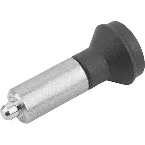 KIPP Arretierbolzen ohne Bund Gr.1 D1=12 D=5 L=47 Form L Rastnut Edelstahl (1/2)