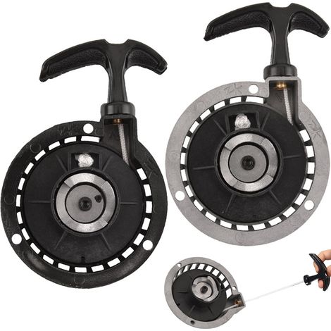 2-Piece Easy Pull Starter, Mini Alloy Traction Starter Starter Reminder Pull Start Recoil Starter Easy Pull for 2 Stroke 49CC Pocket Bike Minimoto ATV Quad Scooter. (1/5)