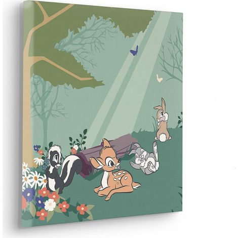 Tableau intissé Bambi - Life in the Forest (1/3)