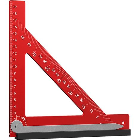 Équerre de Menuiserie Règle de Fixation d'Angle Droit pour Charpentier Instrument de Mesure Angulaire pour la le le Travail des Métaux la Construction l Architecture et l (1/5)