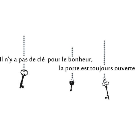 Sticker mural clé du bonheur (1/2)