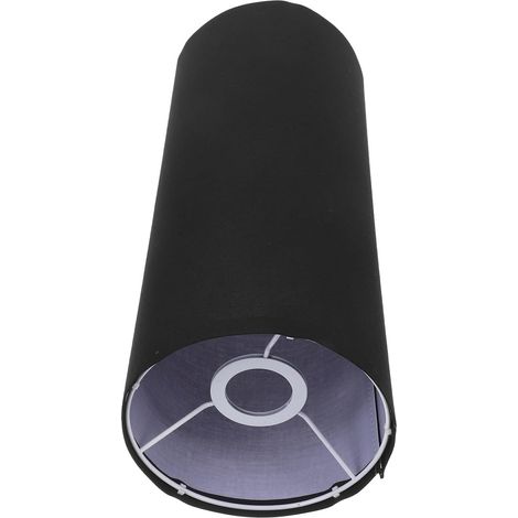 Abat-jour Cylindrique Lumière Douce en Tissu Noir pour Remplacement D'abat-jour de Lampadaire E27, Installation Facile Style Moderne et Minimaliste pour Intérieur (1/5)
