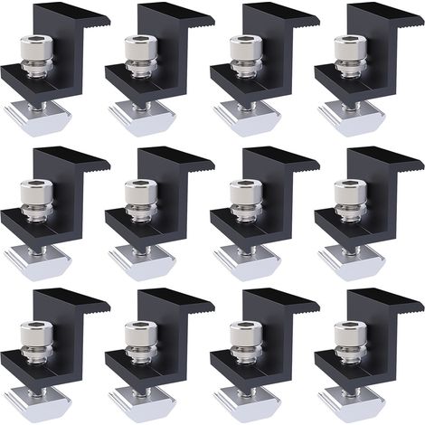 Support Z Pour Panneau Solaire - Aluminium 30 mm - Fixation Sur Toit Plat Bateau Voiture Maison - 1 Pièce (1/5)