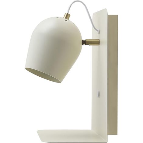 Applique murale USB avec douille E27, couleur blanche, idéale pour l'éclairage et le chargement d'appareils dans les espaces modernes.