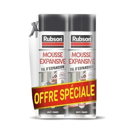 Rubson Espuma Expansiva Blanca 30 Litros Pack de 2 Aerosoles
