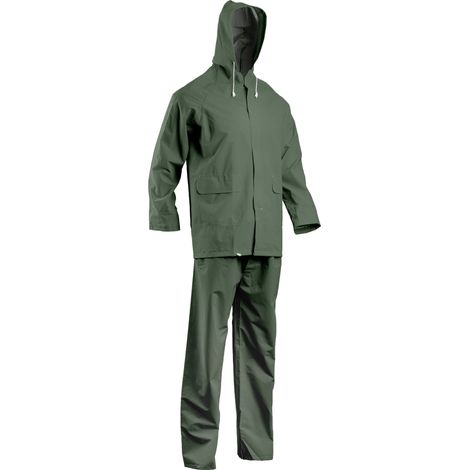 Ensemble de pluie de travail PVC SET Ensemble de pluie de travail PVC SET - Vert 3XL - 58/60
