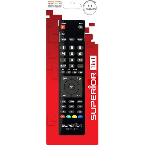 Telecomando Compatibile per Tv 1 in 1 Controllo 1 Dispositivo Superior Slim
