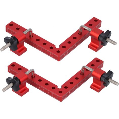 Kit de 2 équerres de positionnement à 90° pour menuiserie, gabarit d'assemblage en angle droit, accessoire de serrage 160mm (1/5)