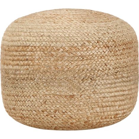 Handgefertigter Sitzpuff 45 x 30 cm Jute vidaXL