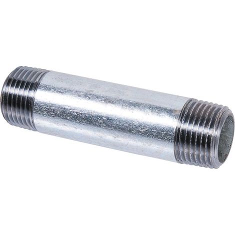 Mamelón galvanizado de 12x17 mm, 100 mm