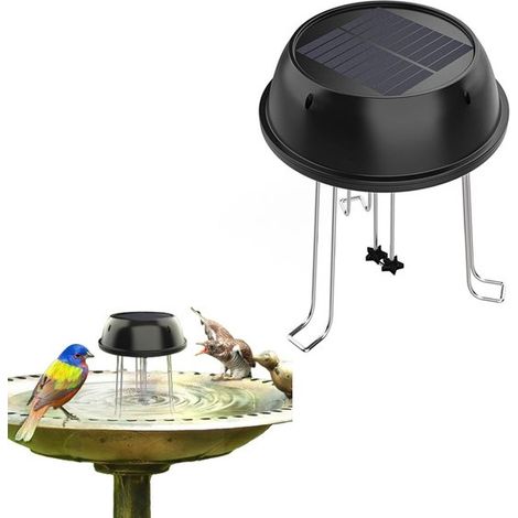 Dispositivo de aireación y ondas de agua para bebederos de pájaros, Agitador de agua solar para bebederos de pájaros y jardines (1/5)