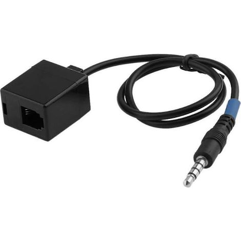Adaptateur de câble d'extension TRRS mâle 3,5 mm vers RJ9 4P4C femelle, compatible avec les accessoires de conversion téléphonique. (1/5)