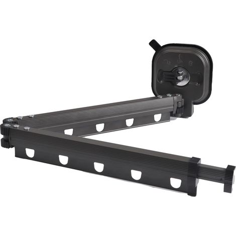 An der Wand montierter Wäschetrockner mit Saugnapf, faltbarer Wäscheständer für den Innenbereich, starke Tragkraft, an der Wand montierter Wäscheständer für Balkon, Wäscherei, Badezimmer - 2 Stangen