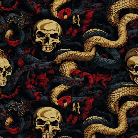 Tela decorativa para exteriores Oxford - Motivo de calavera I DX4219 (1/5)
