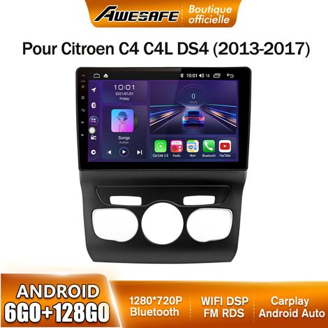AWESAFE Autoradio Android 13 pour Citroen C4 C4L DS4 (2013-2017) avec 6Go+128Go 10''écran Tactile Carplay Android Auto GPS WiFi GPS (1/5)