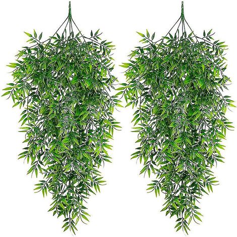 2 Plantes Artificielles Suspendre - Faux Lierre Dcoratif Pour L'intrieur Et L'extrieur, Fausse Verdure Dcorative Pour Le Salon, La Cuisine, Le Ba (1/5)