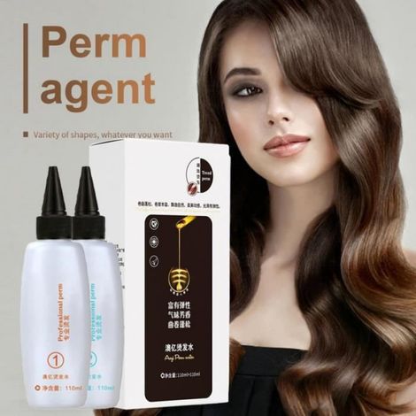 Kit Permanente Cheveux - Femme - Boucles Naturelles - Huile d'Argan - Facile à Utiliser - Durable (1/4)