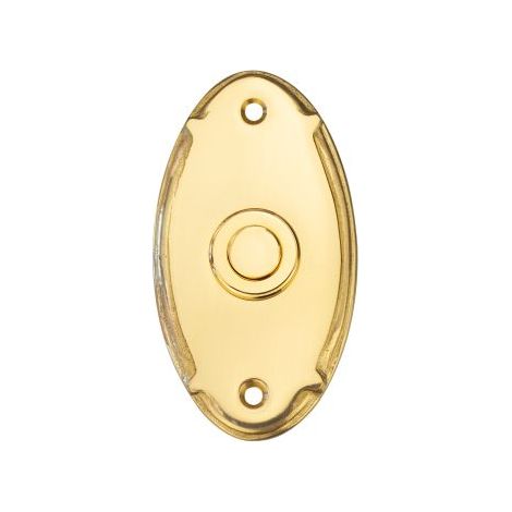Bouton sonnette laiton lisse art-nouveau milan