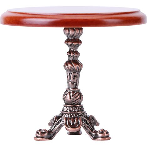 Table ronde miniature pour maison de poupée à l'échelle 1:12, accessoire de jouet. (1/5)