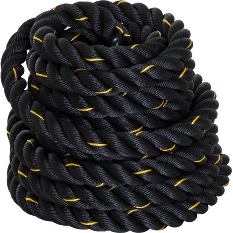 Cuerda de combate, poliéster ultrarresistente, 9 metros de longitud, negra. (1/2)