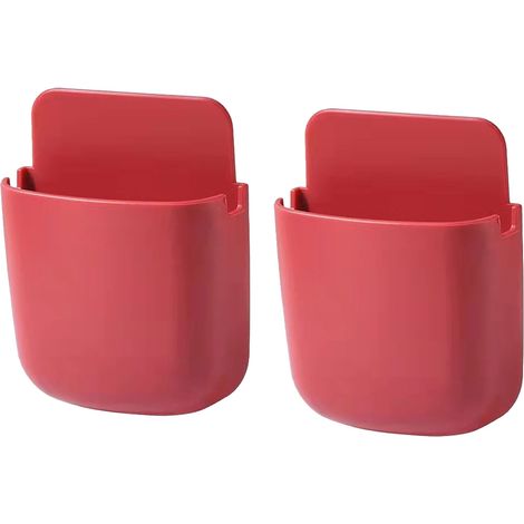 Caja de almacenamiento autoadhesiva para montaje en pared: para teléfono móvil, gafas, mando a distancia, bolígrafo, etc.