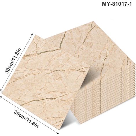 (Style 4, 30 x 30 cm - 10 pièces) SXP Autocollant de sol en carrelage marbré, imperméable, pour la décoration intérieure (sol et mur). (1/4)