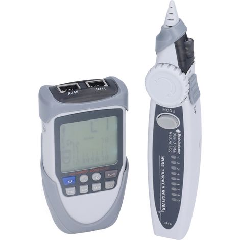 Netzwerkkabeltester mit LCD-Display, digitaler und analoger Anzeige, Multifunktionsanzeige, PoE-Kabelverfolgung und Leitungsfinder inklusive Tasche (1/5)