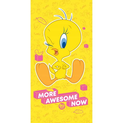 Asciugamano ad asciugatura rapida GRANDE 70x140 Looney Tunes TWEETY BEACH piscina D085i
