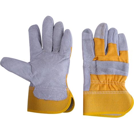 Gants de travail courts et épais résistants à l'usure, gants de soudage électrique en cuir de vachette, gants de cuisine, gants anti-brûlure pour la cuisson à haute température (1/3)