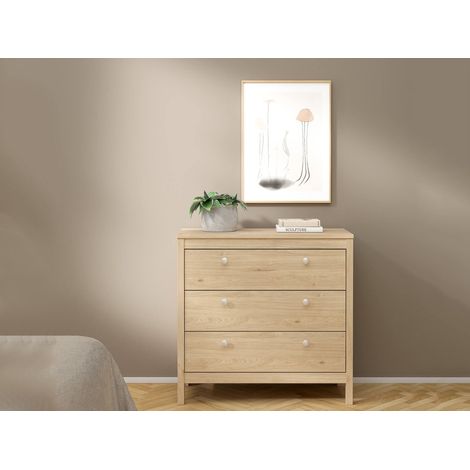 Dmora - Cajonera Joceline, Cómoda multiusos, Cómoda de dormitorio, Gabinete con cajones, 82x38 h80 cm, Roble (1/5)