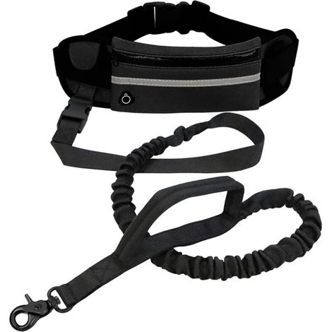 Hundejoggingleine mit Bauchgurt – freihändiges Laufen, druckhemmendes Netzgewebe, 160–220 cm verstellbar, sicher & komfortabel - Crezuo