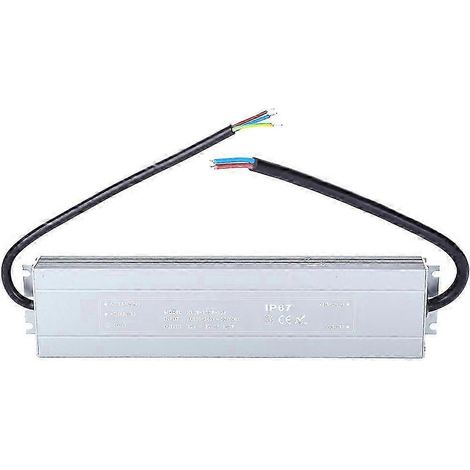 Alimentation LED HRUW 150W 12V étanche IP67, transformateur 100-264VAC pour bande lumineuse extérieure (1/3)