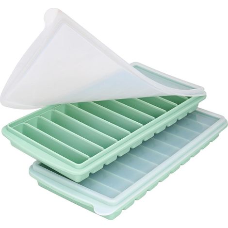 Eiswürfelform für Flaschen mit Deckel, BPA-frei, Silikon, Mintgrün (1/5)