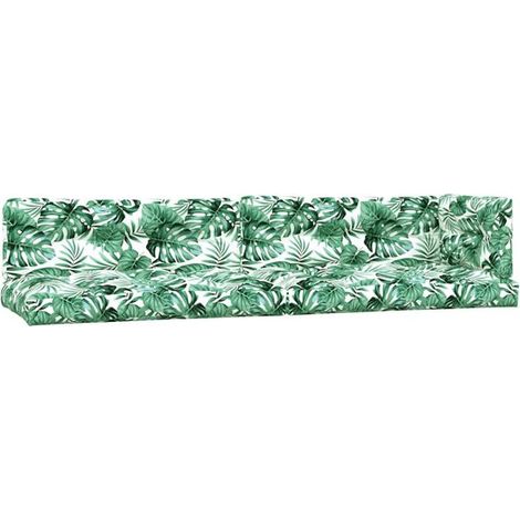 L'ensemble de coussins pour plateau est confectionné en tissu à motifs de feuilles. (1/5)