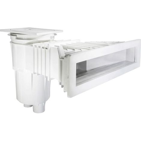 Astralpool – Skimmer de piscine 17,5 l – Couvercle carré – Entrée d'eau 495x80 mm – Débit 7,5 m³/h – Pour piscines en béton