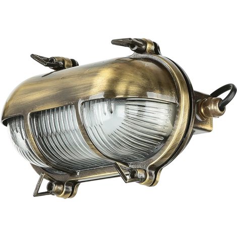 Lichterlebnisse 435 BRASS ANTIQUE 9725 Außenwandleuchte   E27  Messing-antik, Klar, Transparent (1/5)
