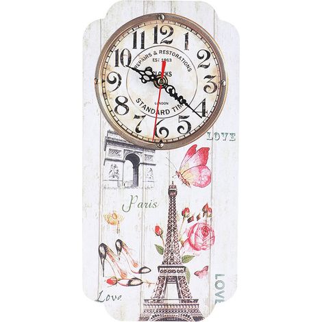 Horloge murale design européen motif décoratif pour salon maison bureau bar (1/5)