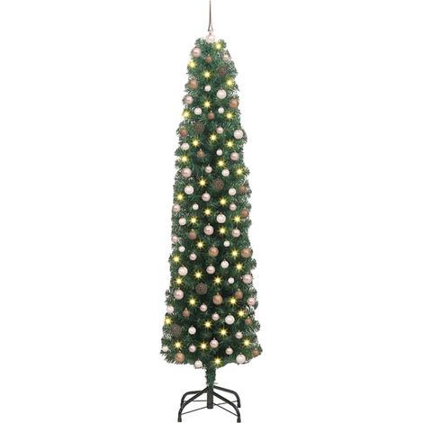 Sapin de Noël artificiel Vert 210 cm PVC et acier et plastique - vidaXL