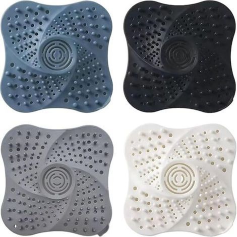 Stück Abflusssiebe, Haarfänger, Küchenabflusssiebe, geeignet für Küchen- und Badezimmerspülen (Blau, Weiß, Schwarz, Grau) (1/5)