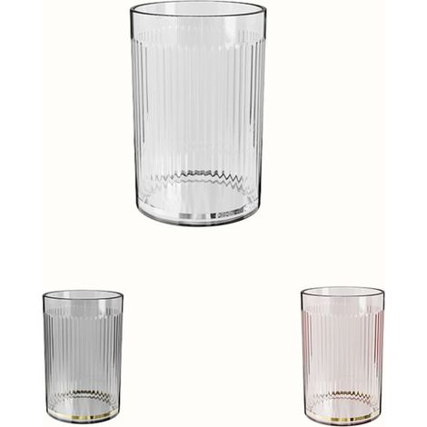 Lntyq Ensemble de gobelets pour Brosse à Dents 3 pièces, Gobelet Brosse à Dent Reutilisable, Gobelet en Plastique Polyvalent incassable pour Salle de Bain, Tasse de Rince Bouche Antidérapant, 10.77c