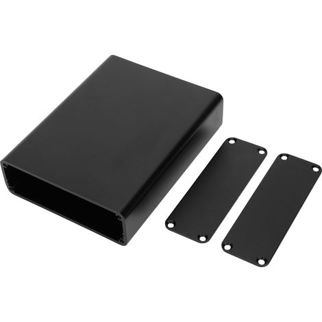 Boîtier pour circuit imprimé en alliage d'aluminium, format 28 x 84 x 110 mm, pour applications industrielles.
