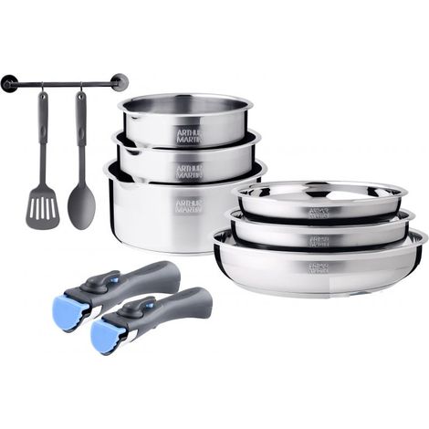 Batteire de cuisine 10 pièces acier inoxydable Arthur Martin AM9841 (1/2)
