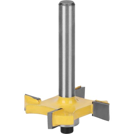 4-Klingen-Fräser aus Hartmetall, Fräswerkzeug, Holzbearbeitungszubehör, 4-Klingen-T-Nutfräser 6x1/4 (1/4)