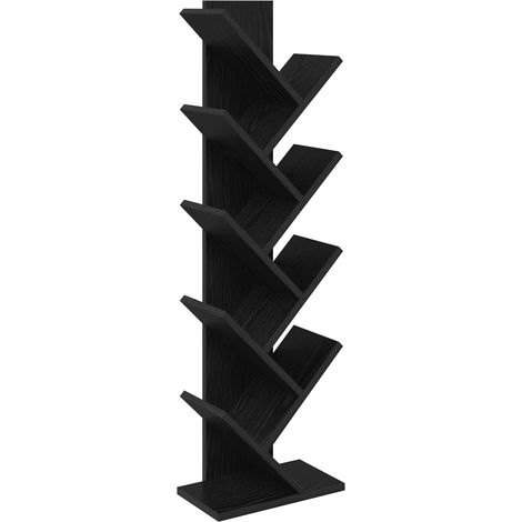 Estantería de Árbol de 6 Niveles 30 x 18 x 100 cm Roble Negro vidaXL (1/5)
